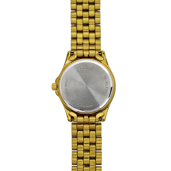 Caravelle Bulova Ladies Vintage Gold Plated White Dial Watch Quartz main image 8